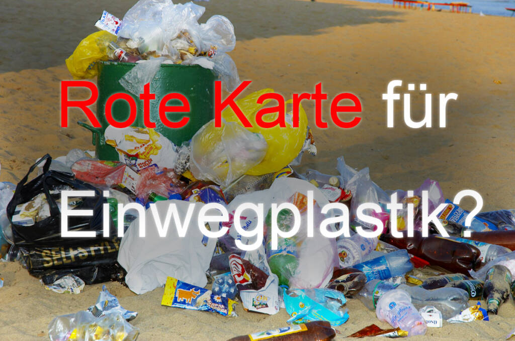 Plastikverbot 2021 - Ein überquellender Mülleimer