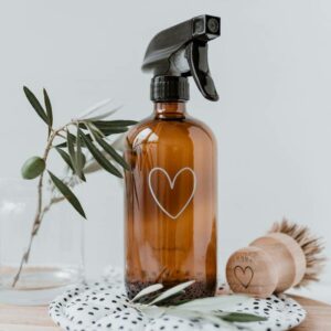 Sprühflasche Glas mit Herz
