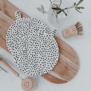 Topflappen mit Punkten