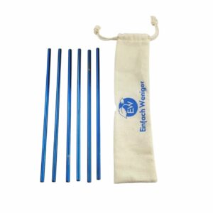 Einfach Weniger Strohhalme gerade Blau