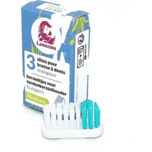 3er Pack Zahnbรผrstenkรถpfe von Lamazuna - Medium, Soft oder Kinder